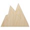 Mountains Jagged Unfinished Wood Shape Piece Cutout for DIY Craft Projects